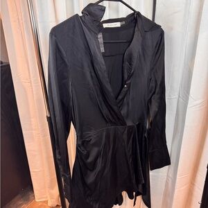 Black collared dress